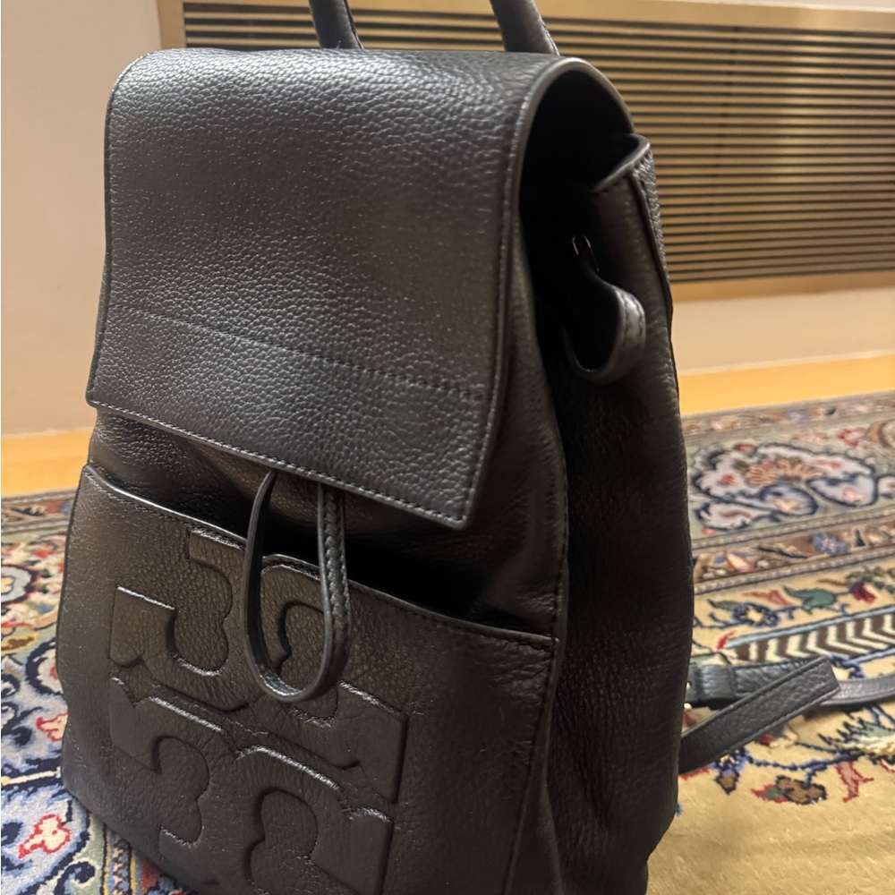 Tory Burch Black Leather Backpack - Picture 2 of 9
